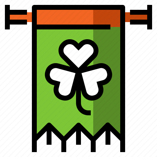 Banner, clover, flag, green, luck, st. patrick icon - Download on Iconfinder