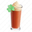 beverage, ireland, irish, celtic, clover, 3d icon, 3d illustration, 3d render 