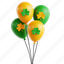 clover, balloon, ireland, irish, celtic, 3d icon, 3d illustration, 3d render 