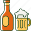 beer, drink, alcohol, glass, bottle, beverage, bar 
