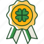 badge, shamrock, st patricks day, ireland, irish, luck, gold 