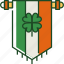 banner, ireland, flag, irish, shamrock, celebration, st patricks day 