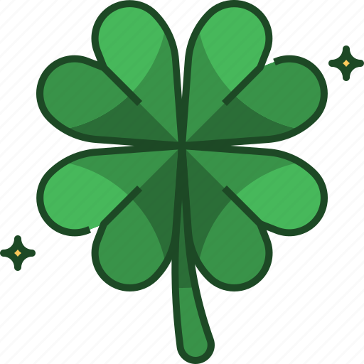 Leaf, clover, four leaf clover, shamrock, st patricks day, luck, celebration icon - Download on Iconfinder