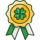 badge, shamrock, st patricks day, ireland, irish, luck, gold