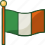 ireland, flag, ireland flag, country, national, saint patrick, irish 