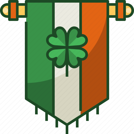 Banner, ireland, flag, irish, shamrock, celebration, st patricks day icon - Download on Iconfinder