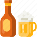 beer, drink, alcohol, glass, bottle, beverage, bar