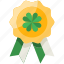 badge, shamrock, st patricks day, ireland, irish, luck, gold 