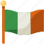 ireland, flag, ireland flag, country, national, saint patrick, irish 