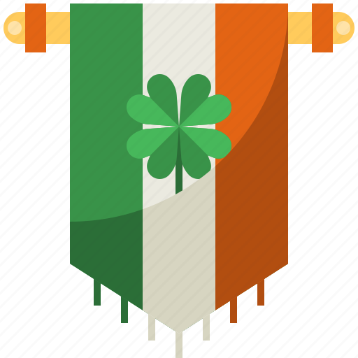 Banner, ireland, flag, irish, shamrock, celebration, st patricks day icon - Download on Iconfinder