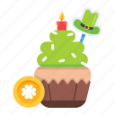 leprechaun cupcake, muffin, shamrock cupcake, patricks cupcake, irish cupcake