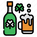 alcohol, beer, st patricks day, beer bottle, drink, party, celebration, food and restaurant