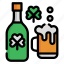 alcohol, beer, st patricks day, beer bottle, drink, party, celebration, food and restaurant 