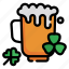 beer, alcohol, st patricks day, drink, party, celebration, clover, food and restaurant 