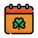 calendar, st patricks day, clover leaf, celebration, clover, schedule, ireland, time and date