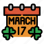 st patricks day, calendar, festival, clover, march, celebration, cultures, ireland 