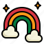 rainbow, cloud, star, weather, festival 
