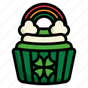 st, patricks, day, cupcake, bakery, baked, rainbow