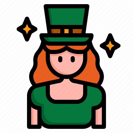 St, patricks, day, costume, woman, irish icon - Download on Iconfinder