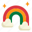 rainbow, cloud, star, weather, festival 
