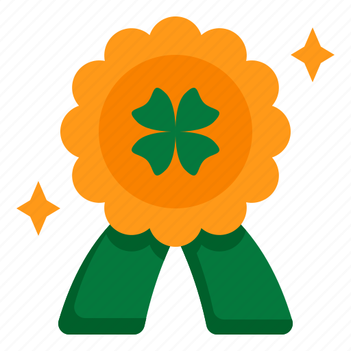 St, patricks, day, reward, award, medal, clover icon - Download on Iconfinder