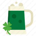 beer, shamrock, st, patricks, day, irish, beverage, alcohol