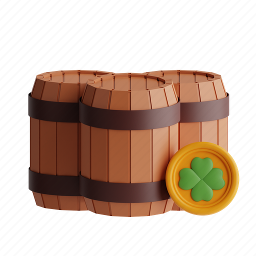 Barrel, alcohol, beer, drink 3D illustration - Download on Iconfinder
