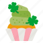 cupcake, muffin, bakery, dessert, clover 