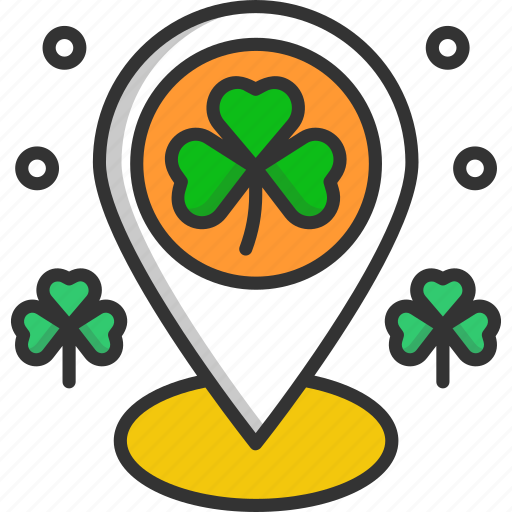 Clover, cultures, irish, location pointer, placeholder icon - Download on Iconfinder