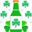alcoholic drinks, beer bottle, clover, party 