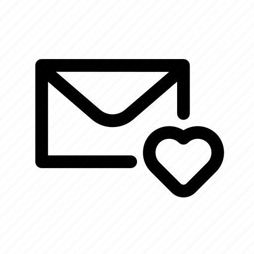 Envelope, heart, inbox, love, message, unread icon - Download on Iconfinder