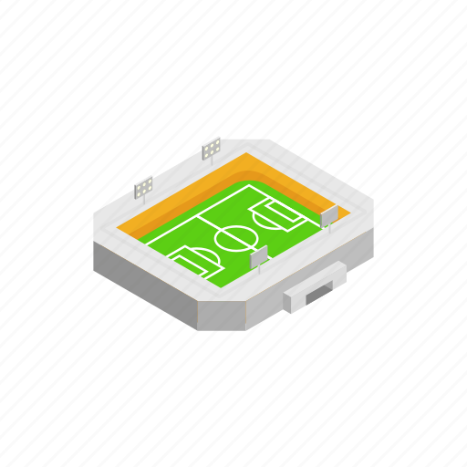 Field, football, game, isometric, open, soccer, sport icon - Download on Iconfinder