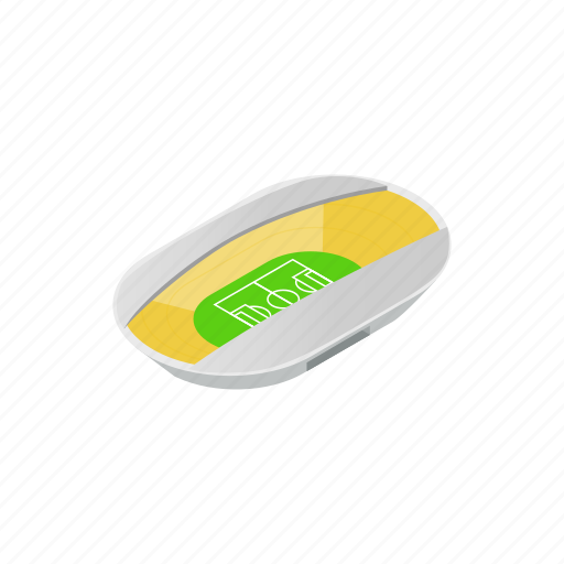 Canopi, football, isometric, oval, semiclosed, soccer, stadium icon - Download on Iconfinder