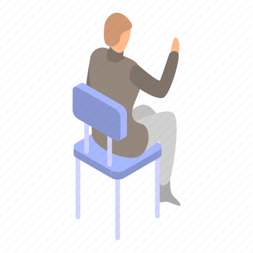 Business, cartoon, chair, computer, heart, isometric, man icon - Download on Iconfinder