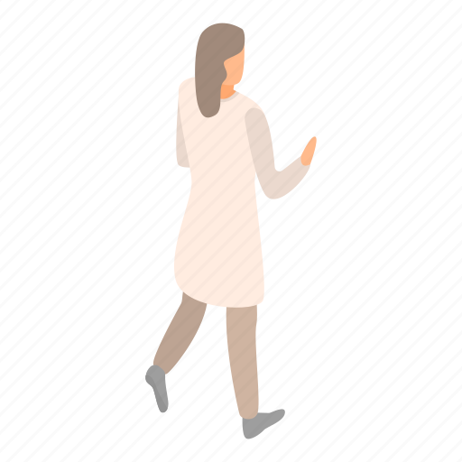 Business, cartoon, go, isometric, meet, to, woman icon - Download on Iconfinder