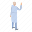 cartoon, doctor, isometric, man, medical, person, woman