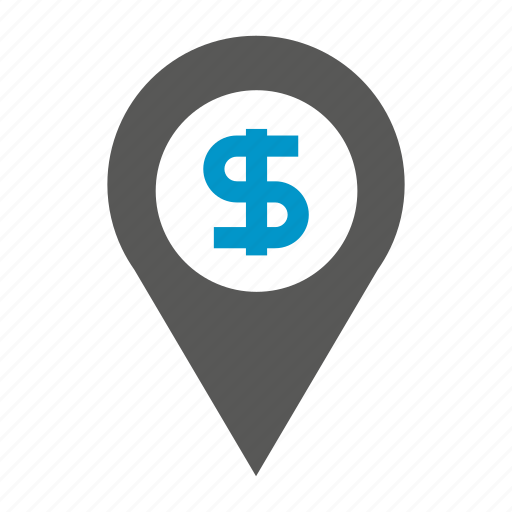 Dollar, fund, map pin, money icon - Download on Iconfinder