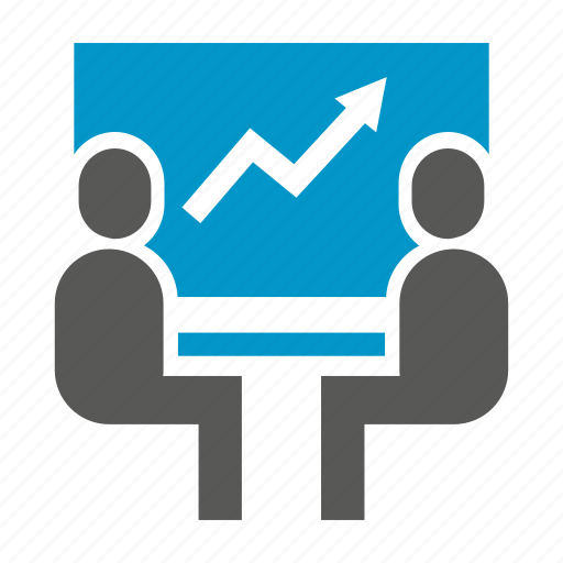 Arrow, business meeting, business people, sitting, whiteboard icon - Download on Iconfinder