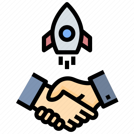 Partner, nasa, rocket, startup, business, handshake, cooperation icon - Download on Iconfinder