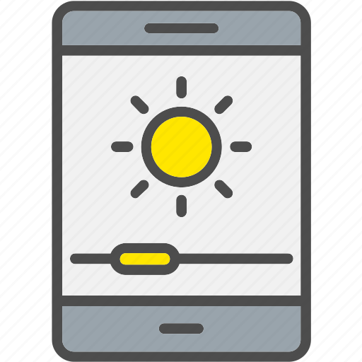Bright, light, brightness, mobile, phone, smart icon - Download on Iconfinder