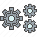 cogs, configuration, gears, machine, settings, system, 1