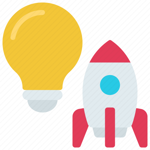 Launch, idea, rocket, ship, light, bulb icon - Download on Iconfinder