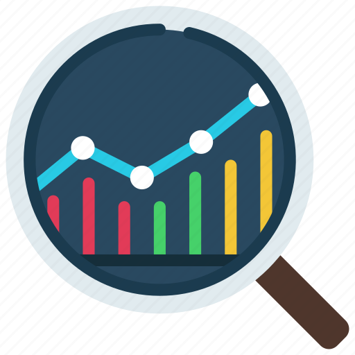 Market, research, search, magnifyingglass, bar, chart icon - Download on Iconfinder