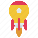 rocket, ship, lightbulb, launch, idea