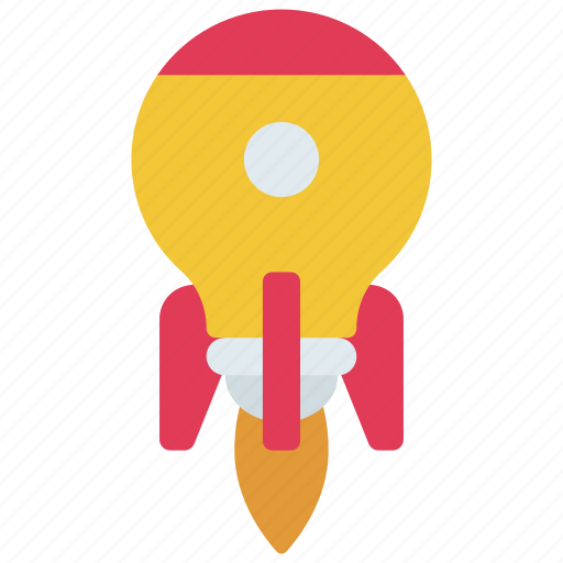 Rocket, ship, lightbulb, launch, idea icon - Download on Iconfinder