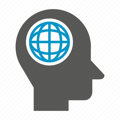 Globe, head, mind, think, world icon - Download on Iconfinder