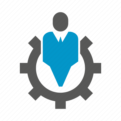 Business management, cog, gear, people icon - Download on Iconfinder