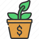 financial, growth, money, profit, plant