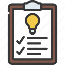 idea, checklist, tasks, clipboard, tick