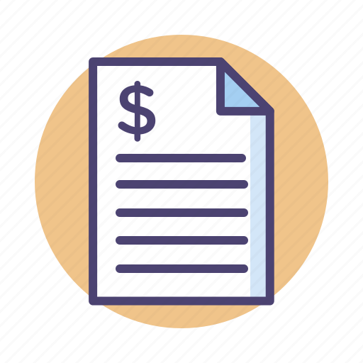 Bill, dollar, invoice, quotation, quote, tax icon - Download on Iconfinder